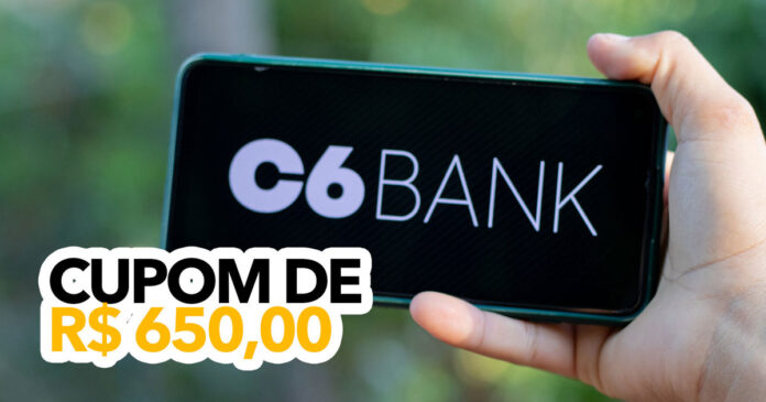 Clientes C6 Bank podem aproveitar cupom de R$ 650,00: confira!